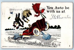 Car Accident Postcard You Auto Be With Us At Stillwater Minnesota MN 1908 Posted