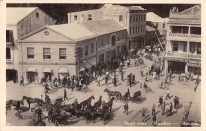 Hamilton Bermuda Street Scene Apothecarie's Hall Real Photo Postcard AA48851