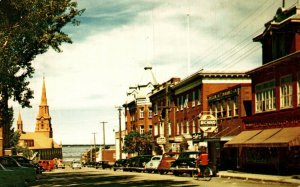 Canada Avenue De La Cathédrale Rimouski Quebec Chrome Postcard 08.68