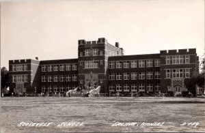 RPPC View of Roosevelt School, Salina KS Vintage Postcard V57