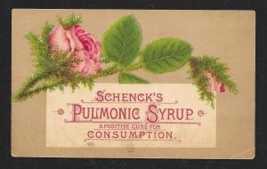 VICTORIAN TRADE CARD Schenck's Pulmonic Syrup