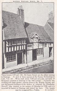 Oldest Houses In Hastings Sussex Antique Postcard
