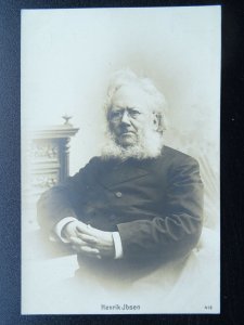 Portrait HENRIK IBSEN Norwegian Playwright & Theatre Director c1905 RP Postcard