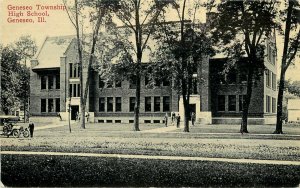 Vintage Postcard; Geneseo Township High School Geneseo IL Henry County, Wheelock