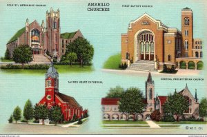 Texas Amarillo Churches Multi View Curteich