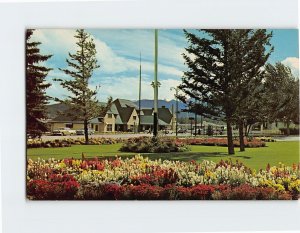 Postcard Jasper Village Gardens, Jasper Park, Jasper, Canada