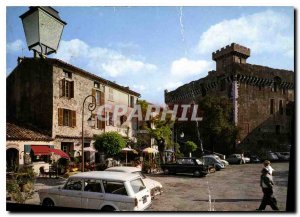 Postcard Modern Cagnes sue Mer Place du Chateau and Chateau