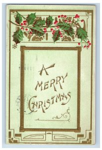Circa 1910 Christmas Missletoe #3 Vintage Postcard P108E