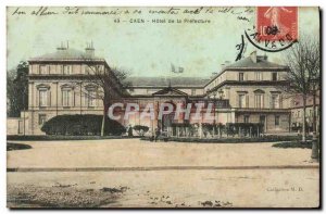 Old Postcard Caen Hotel de la Prefecture TOILEE map