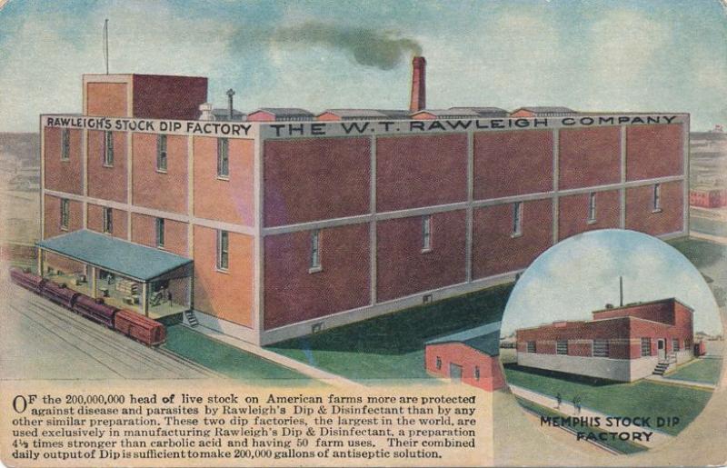Rawleigh Cattle Stock Dip and Disinfectant Factory - Memphis TN, Tennessee - DB
