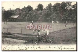 Old Postcard Tennis Paris Plage