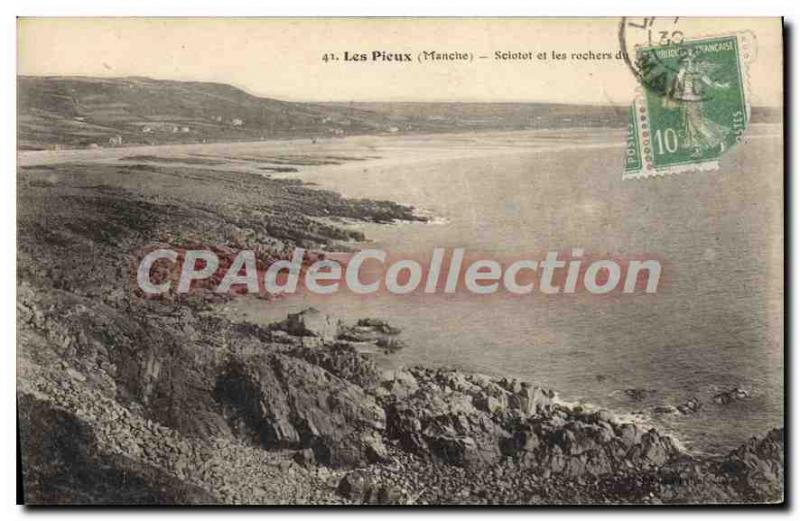 Old Postcard Les Pieux Seiotot And Rocks