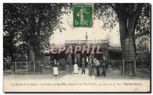 Old Postcard The edges of the Maur The chalet Pie House Signeux Saint Maur