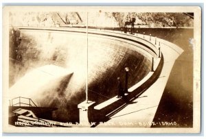 c1940's Driveway Over Arrow Rock Dam Boise Idaho ID RPPC Photo Vintage Postcard