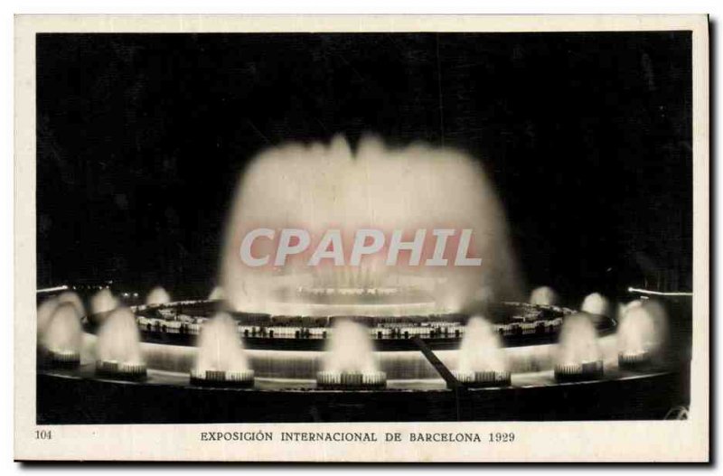Postcard Old Exposicin Internacional de Barcelona 1929 Monumental fountain