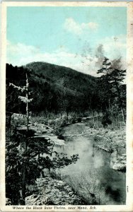 1930s Where the Black Bass Thrive Near Mena Arkansas Postcard