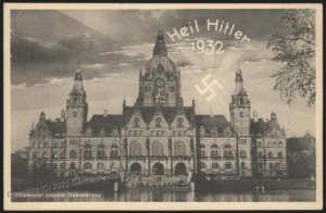 3rd Reich 1932 Hannover Weimar Hitler  Early Patriotic Propaganda card 109454