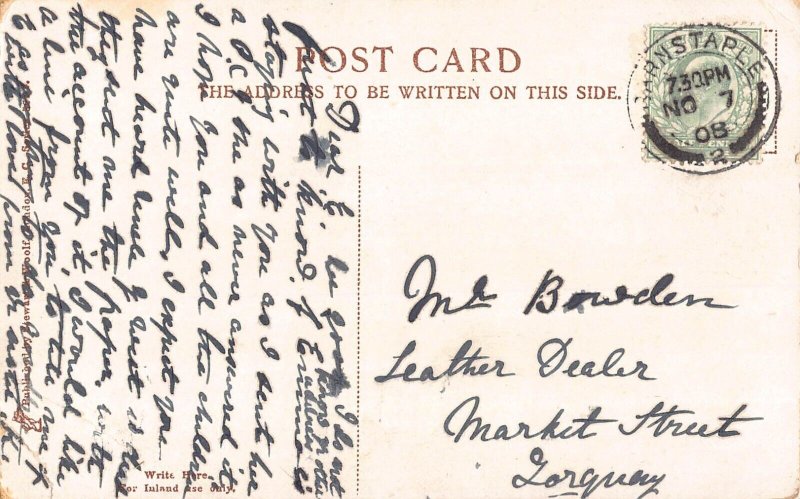 England  1908 Plymouth Hoe Citadel Gate vintage postcard