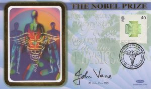 Sir John Vane Aspirin Medicine Nobel Prize Winner Hand Signed FDC