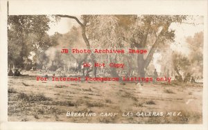 Mexico Border War, RPPC, US Soldiers Breaking Camp at Las Galeras Mexico