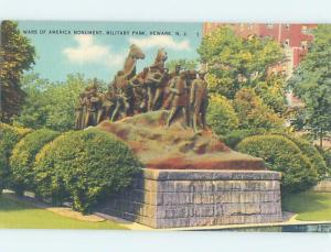 Unused Linen MONUMENT SCENE Newark New Jersey NJ F2232