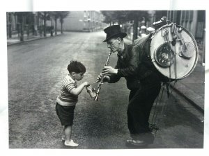 Repro Postcard Busker One Man Band Brighton 1950