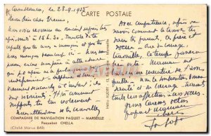 Old Postcard Navigation Company Paquet Marseille Chella