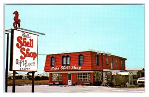 FENWICK ISLAND, DE Delaware ~ Roadside RUTH'S SHELL SHOP c1960s Car Postcard