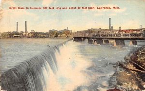 Great Dam in Summer in Lawrence, Massachusetts