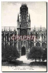 Old Postcard Rouen Eglise Saint Ouen Poratil Marmousets