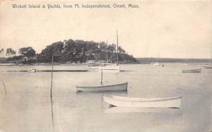 26166 MA, Onset, 1907, Wickett Island and Yachts from Pt. Independence