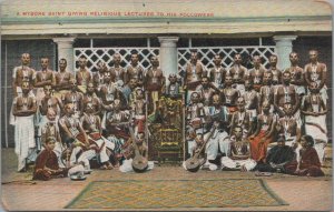 Postcard India Mysore Saint Giving Religious Lectures to His Followers