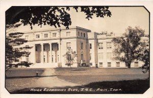 J55/ Ames Iowa RPPC Postcard c1920s Home Economics Building State College 263