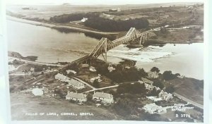 Vintage Rp Postcard Aerial View The Falls of Lora  Connel  Argyll Real Photo New