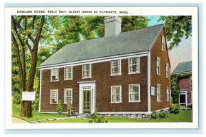 Howland House Built 1667 Oldest Plymouth Massachusetts Vintage Postcard 