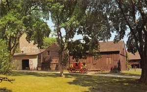 Stagecoach in setting of old carriage house & barns Batsto, New Jersey  