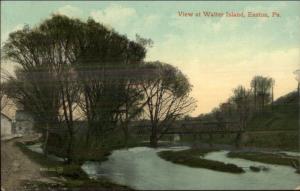 Easton PA Walter Island c1910 Postcard