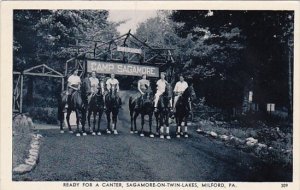 Horseback Riders Ready For A Canter Sagamore-On-Twin-Lakes Milford Pennsylvan...