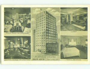 Five Views On One Postcard - Forest Hotel New York City NY HQ0394