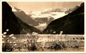 RPPC Landscape View Lake Louise Alberta Canada Postcard Byron Harmon UNP C1