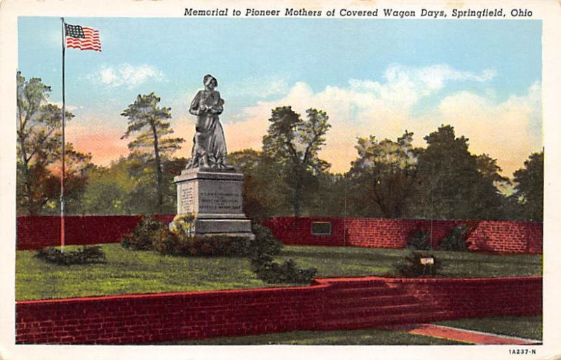 Memorial to Pioneer Mothers of Covered Wagon Days Springfield, Ohio OH