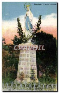 Old Postcard The Crowned Virgin Lourdes