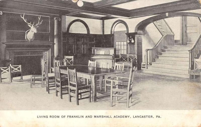 Lancaster Pennsylvania Marshall Academy Living Room Antique Postcard K22748