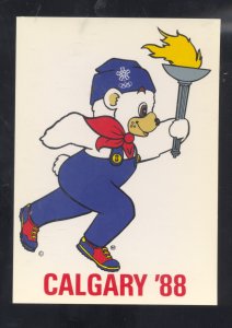CALGARY ALBERTA CANADA 1988 OLYMPICS CARTOON ADVERTISING LOT OF 2 POSTCARDS