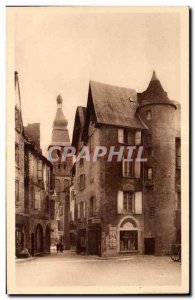 Sarlat - Old Street Houses Foy and Cathedrale - Old Postcard