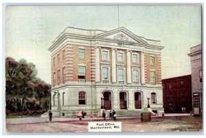 1908 Exterior View Post Office Building Cumberland Maryland MD Vintage Postcard