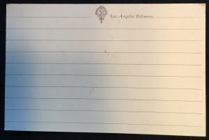 Biltmore Hotel LAX CA Unused Postcard LB
