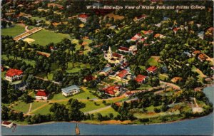 Florida Birds Eye View Of Winter Park and Rollins College 1940 Curteich