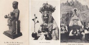 Nostra Senora De Montserrat 3x Antique Postcard s