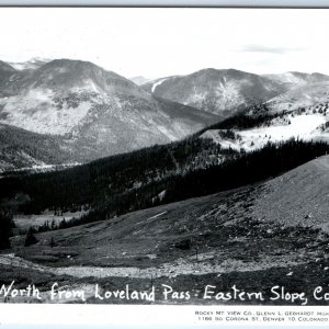 c1950s Loveland Pass, Eastern Slope, CO RPPC US 6 Hwy Real Photo Gebhardt A129
